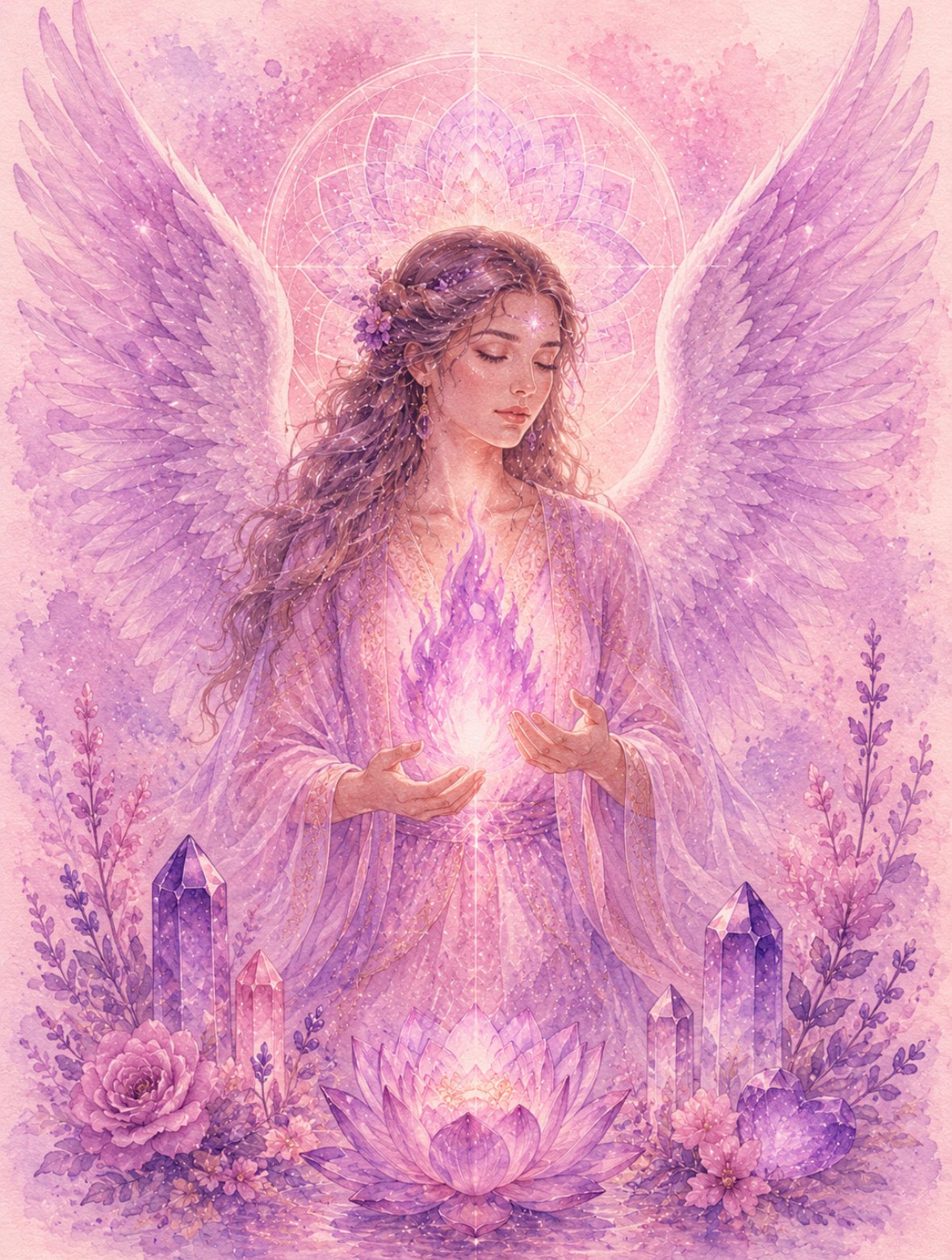 Soin énergétique : les ailes de la flamme violette