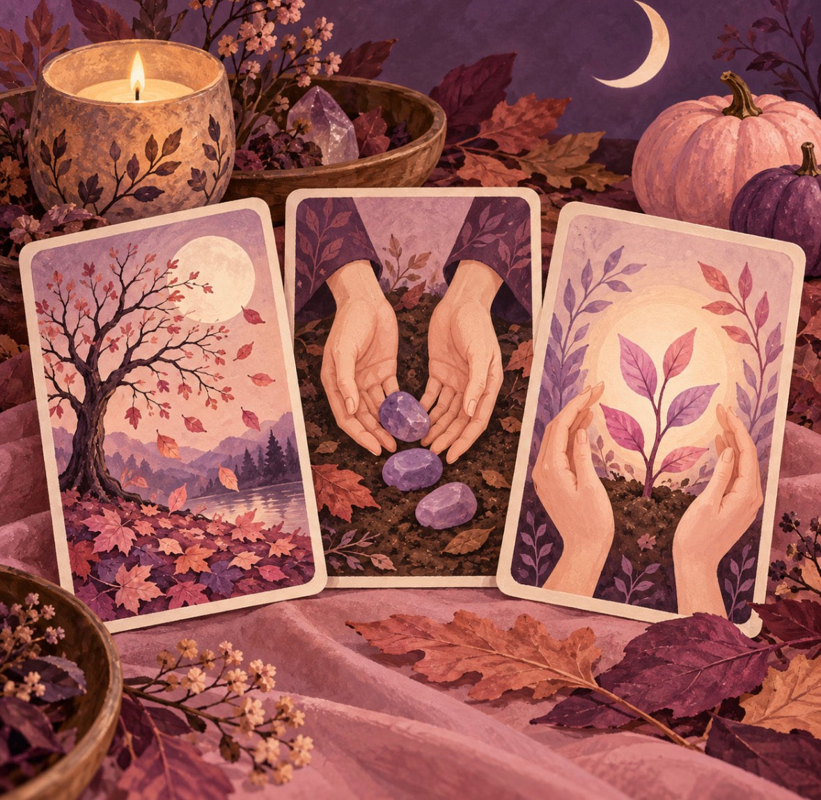 GUIDANCE SPÉCIALE SAMHAIN :
Ce qui s’achève, ce que je dépose, ce qui m’attend intérieurement