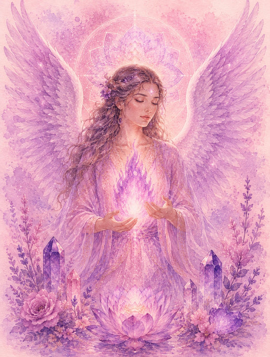 Soin énergétique : les ailes de la flamme violette