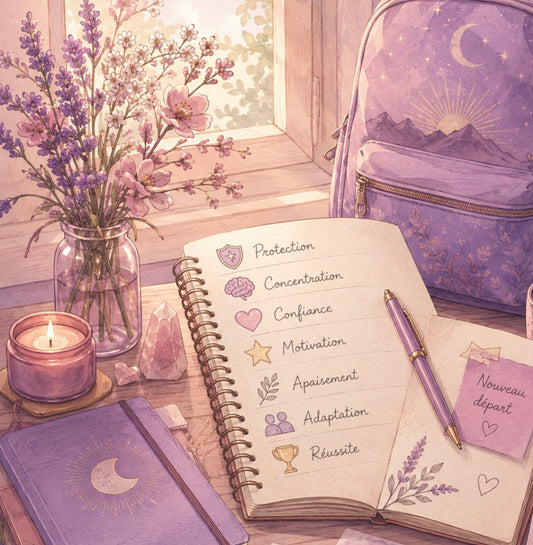 ✨ ✨ PACK ÉNERGÉTIQUE SPÉCIAL RENTRÉE ✨
Les Forces Sacrées du Nouveau Départ
7 soins + 1 { offert } • Protection – Concentration – Confiance – Motivation – Apaisement – Adaptation – Réussite